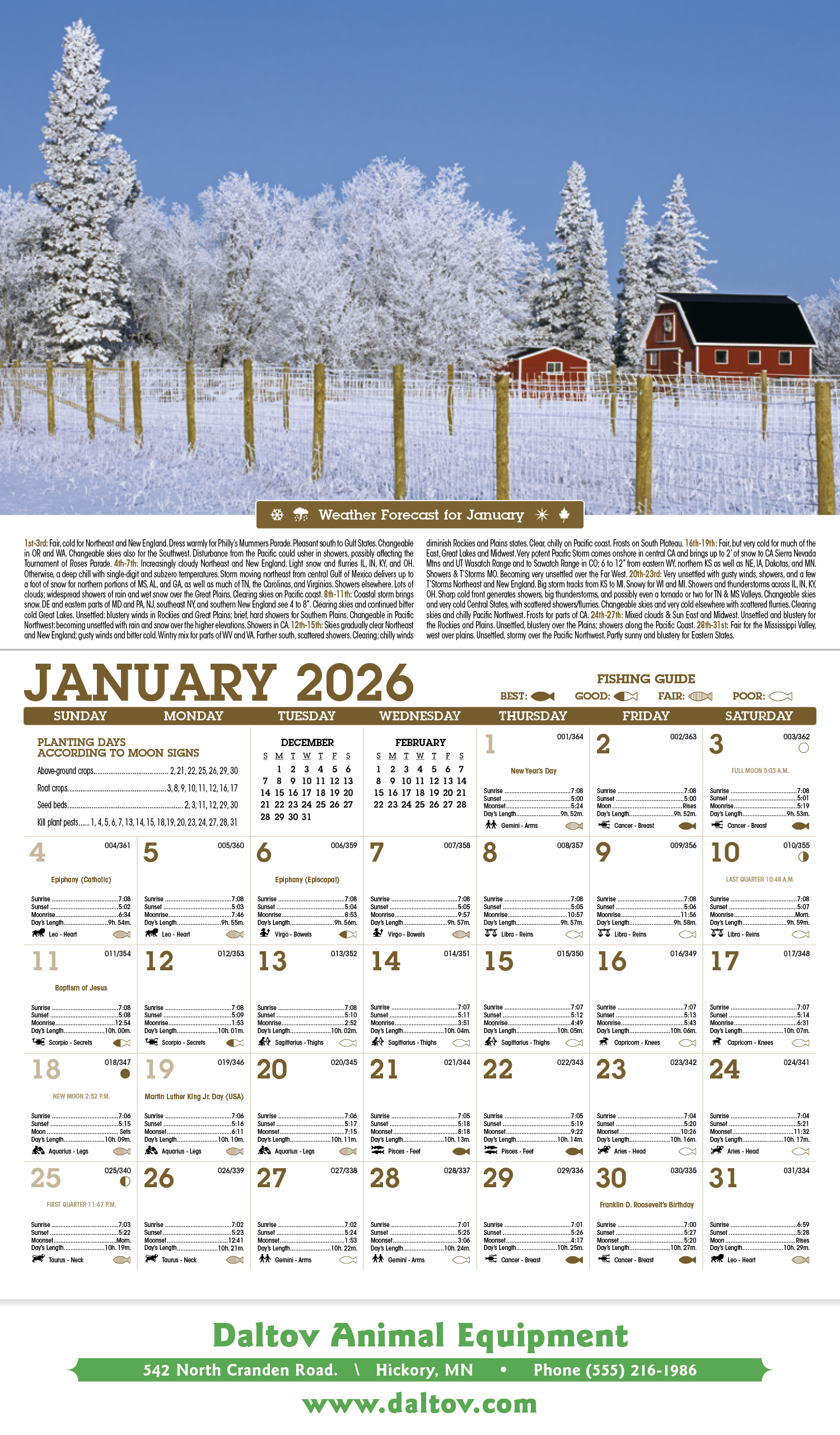 Triumph® Calendars Scenic Almanac 3