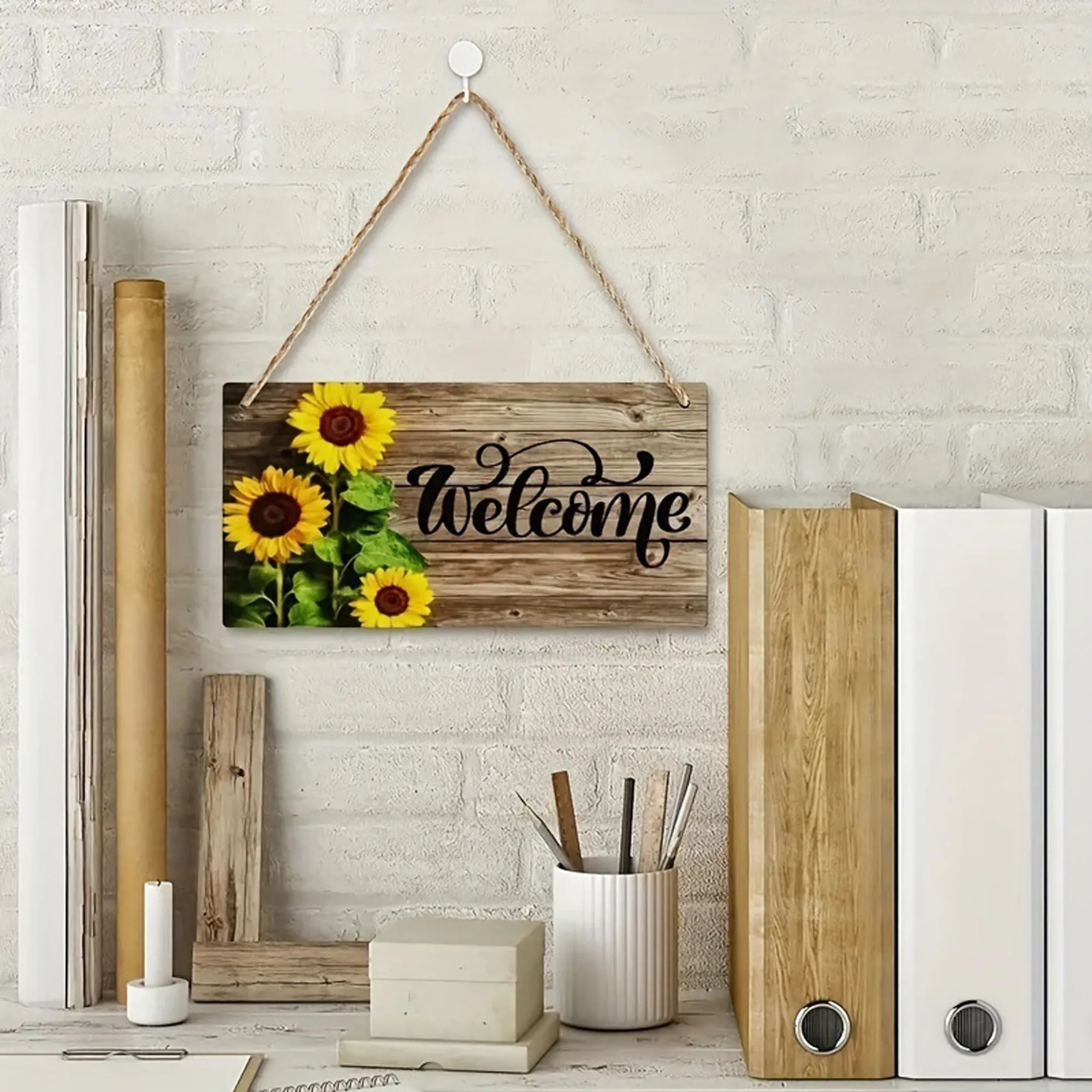 Welcome Listing Decoration Doorplate Wooden 2