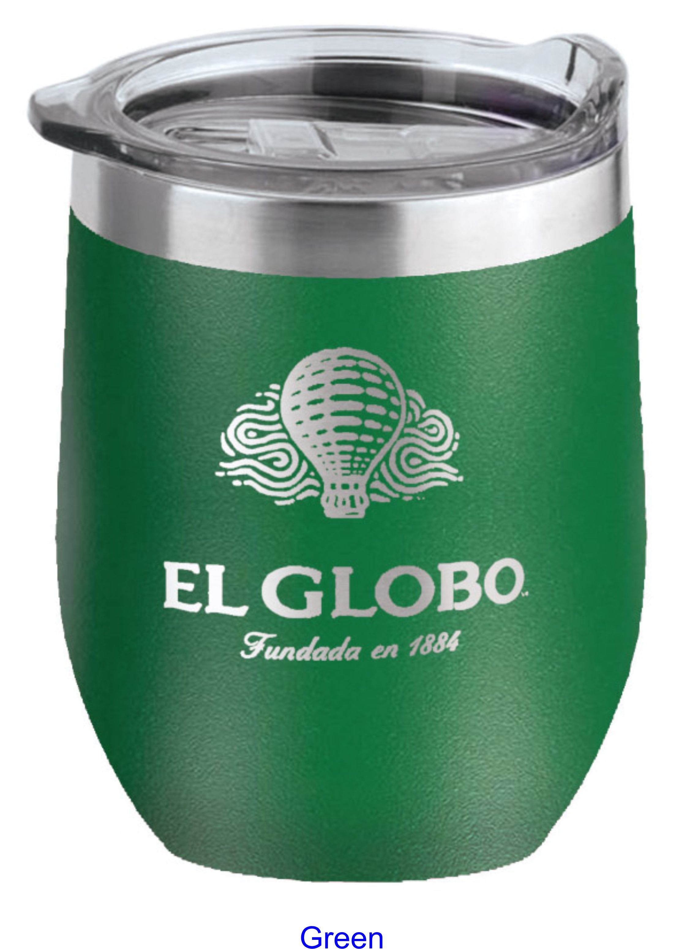 16 Oz. Tahoe Stemless Wine Glass w/Lid Stainless Steel 17