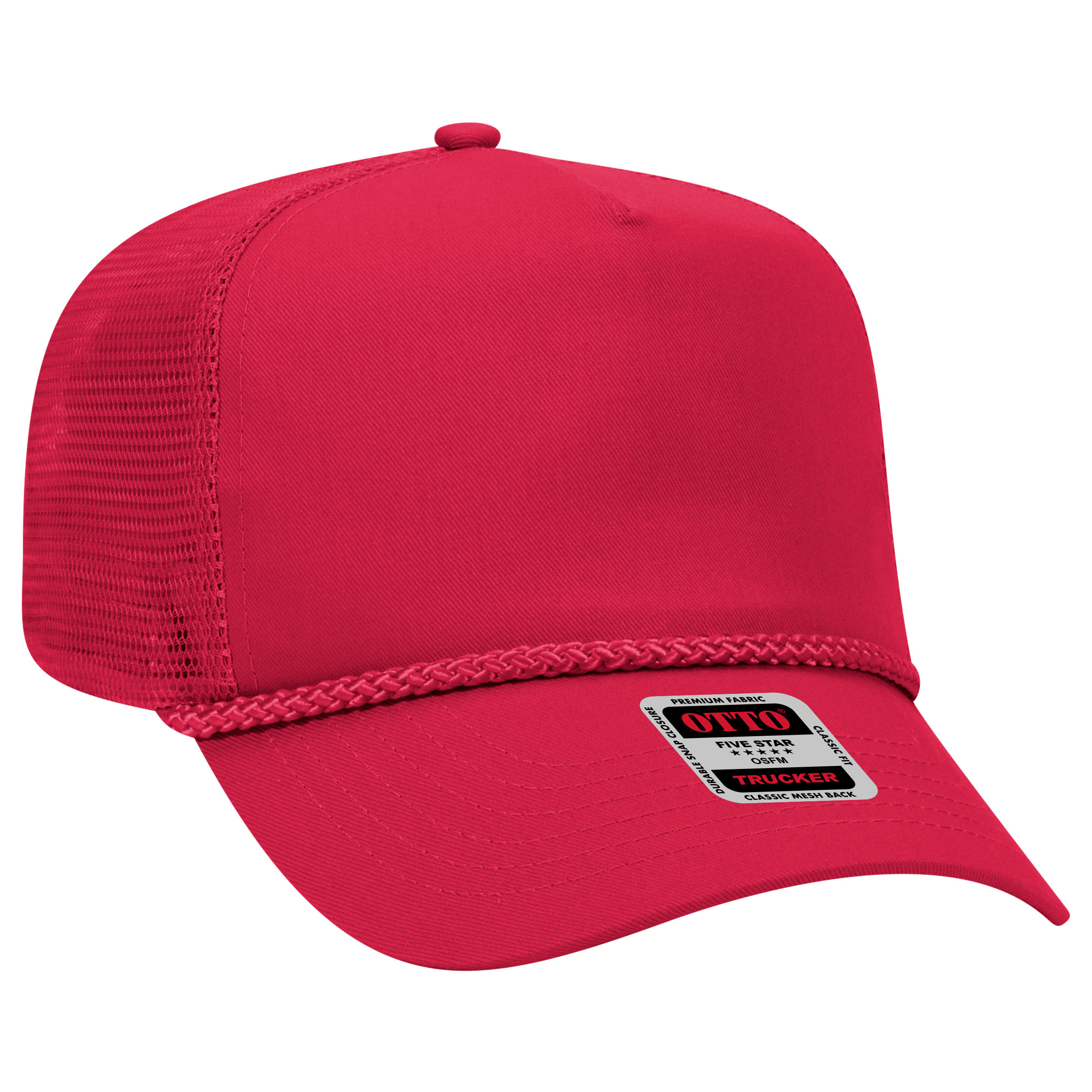 OTTO CAP® 5 Panel Mid Profile Mesh Back Trucker Hat 35