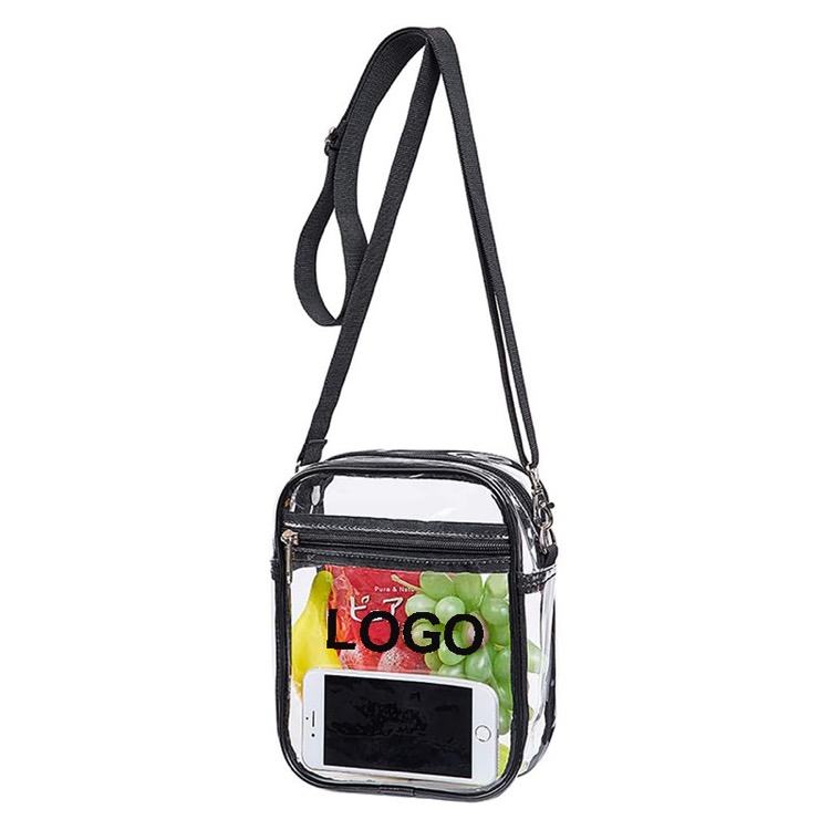 Small Clear PVC Stadium Bag Adjustable Strap Shoulder Bags 3