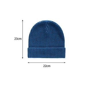Thick Warm Cap Women Winter 100% Acrylic Waffle Knit Beanie 2