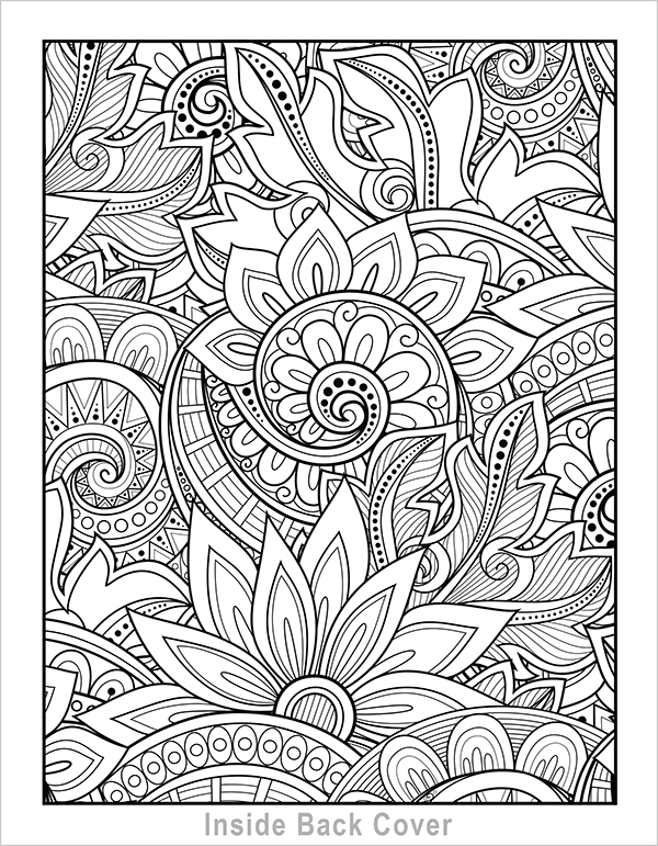 COLORING JOURNAL B00K - 7" x 9" Digest Style 7