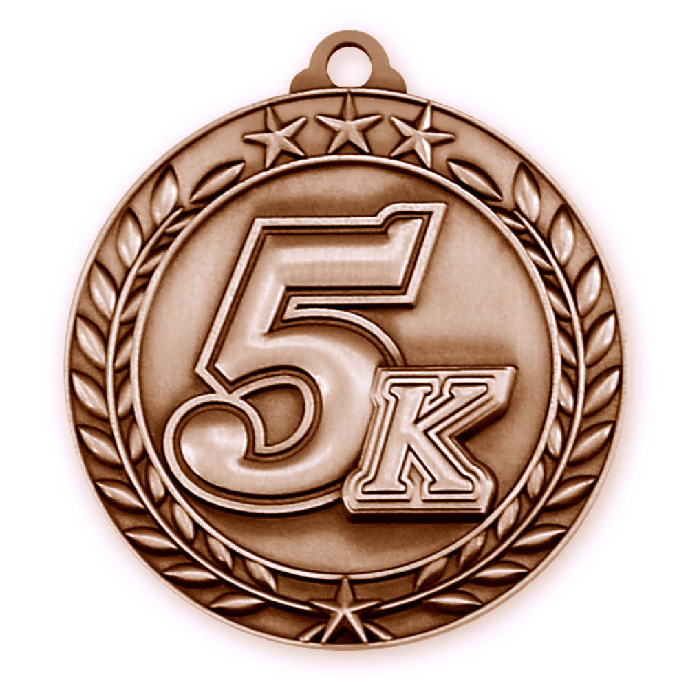 5K Wreath Award Medallion (2-3/4") 2