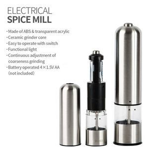 Battery Powered Stainless Steel Spice Grinder 10