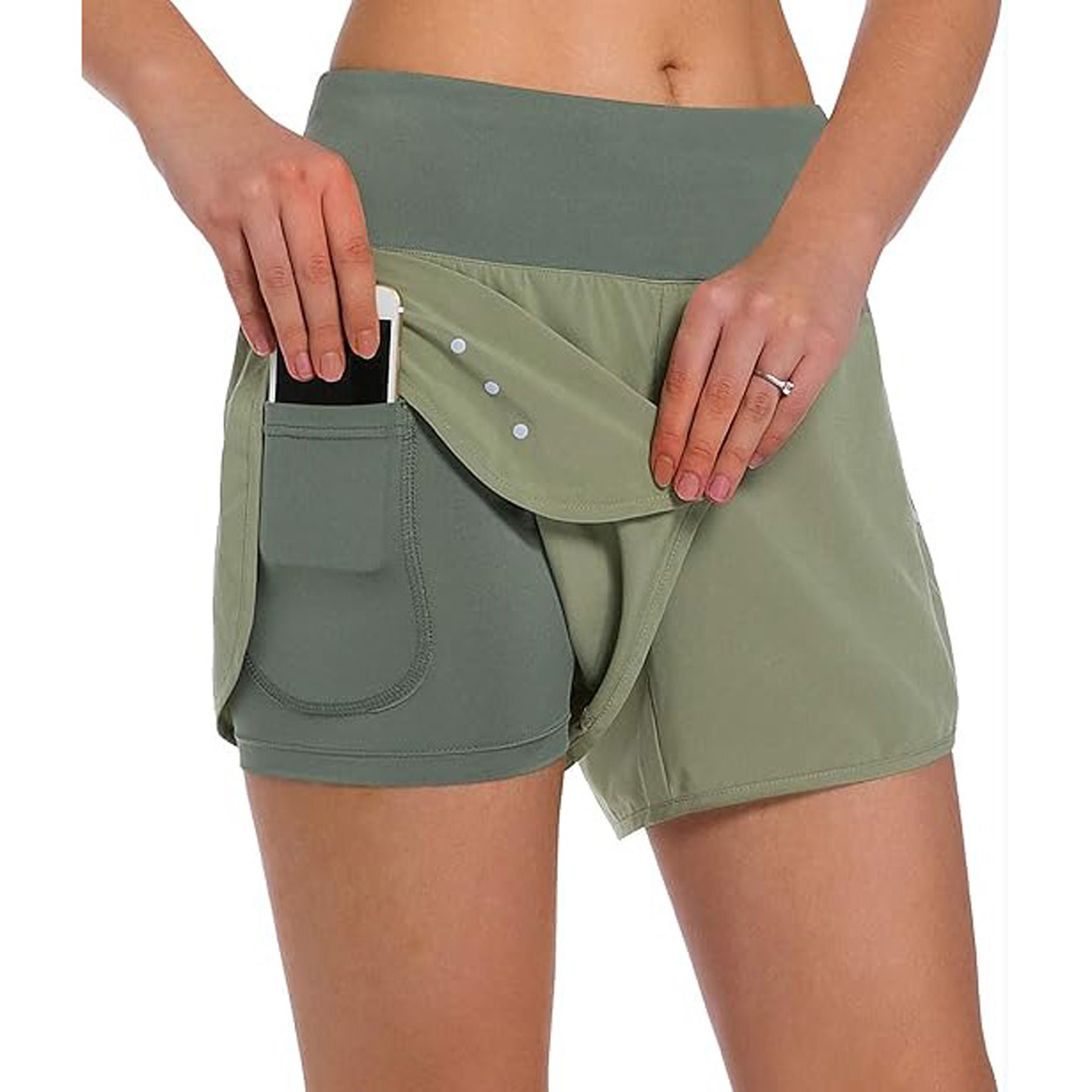 Women's 2 in 1 Running Shorts 19