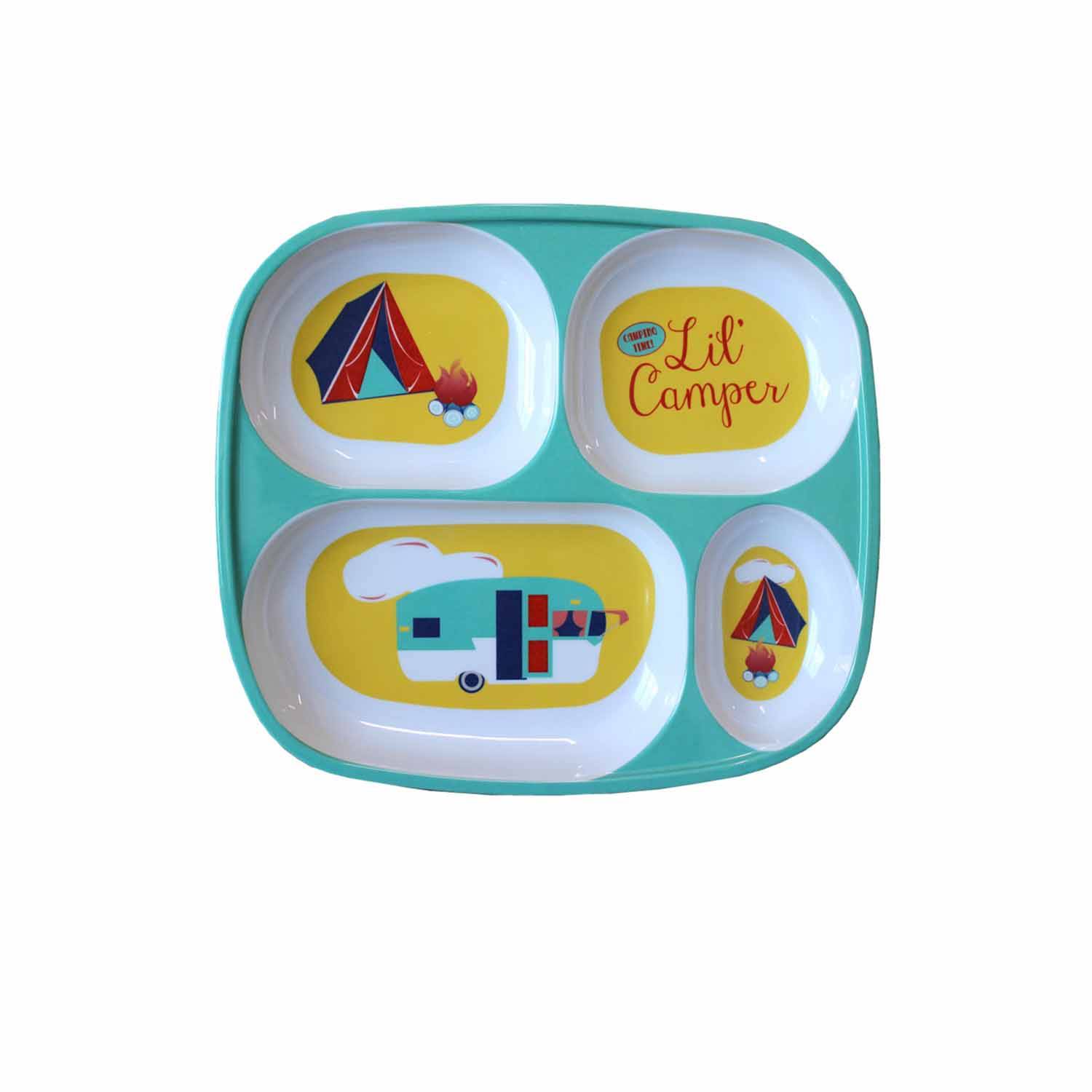 Melamine cutlery four-compartment snack fruit bowl 4