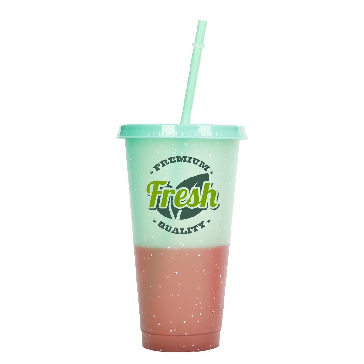 Plastic Color-Changing Cup With Straw 7