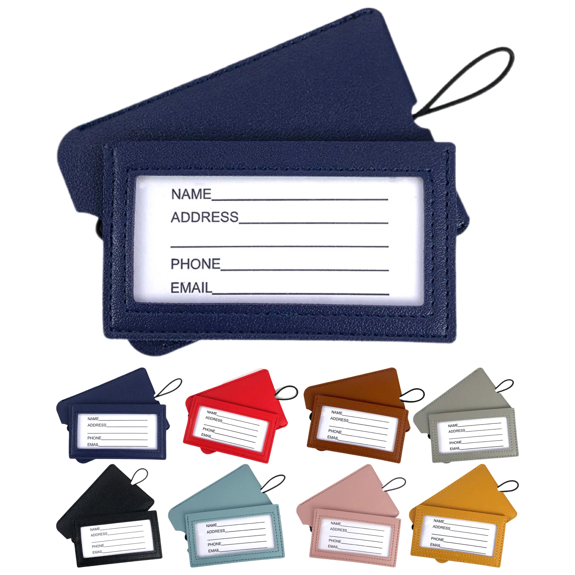 PU Luggage Tag with Privacy Cover