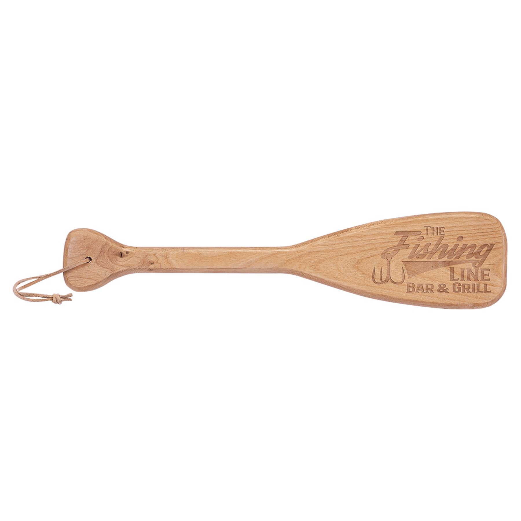 18" x 4" Boat Paddle with Leather String 1