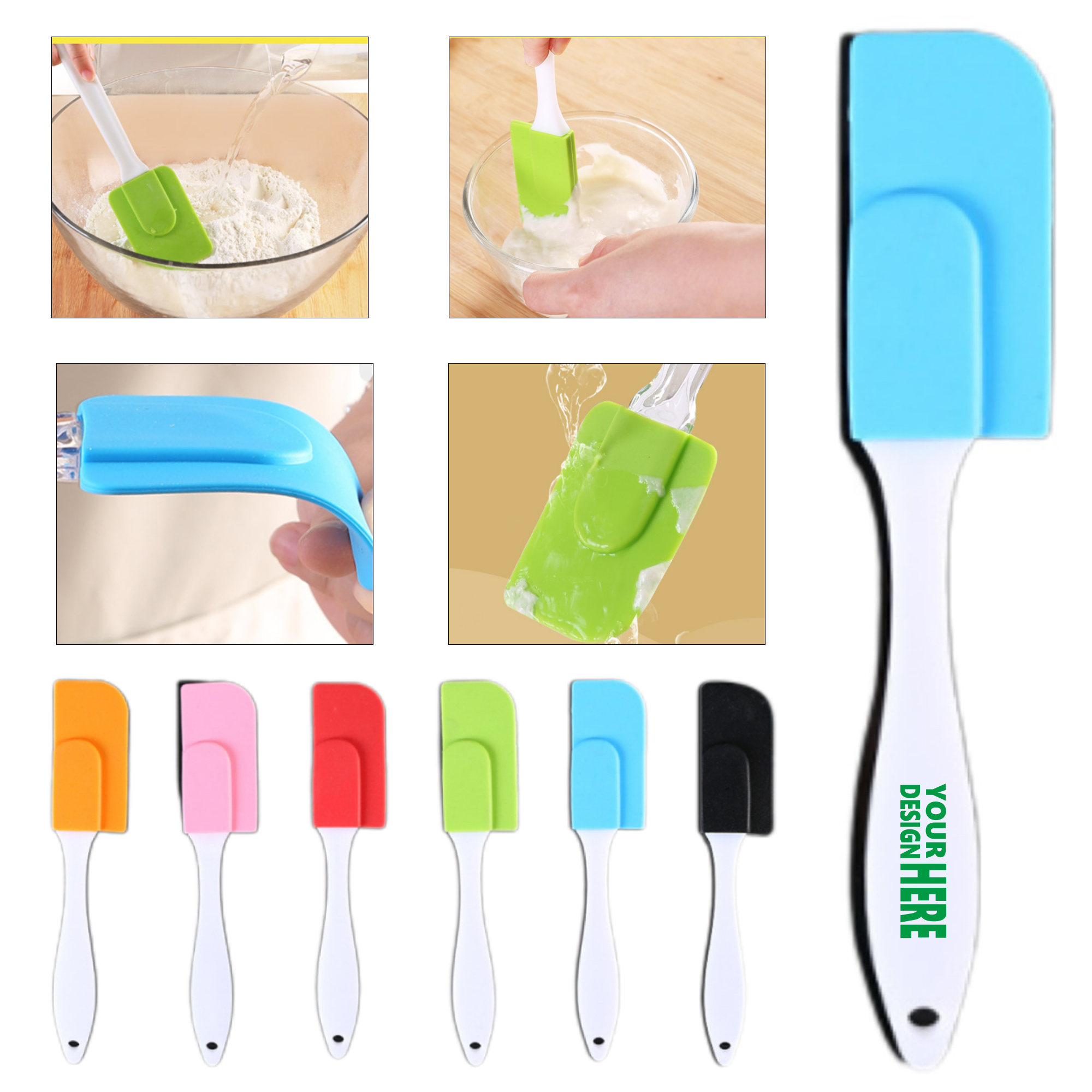 Spatula Made of Silicone Featuring a Plastic Handle 2