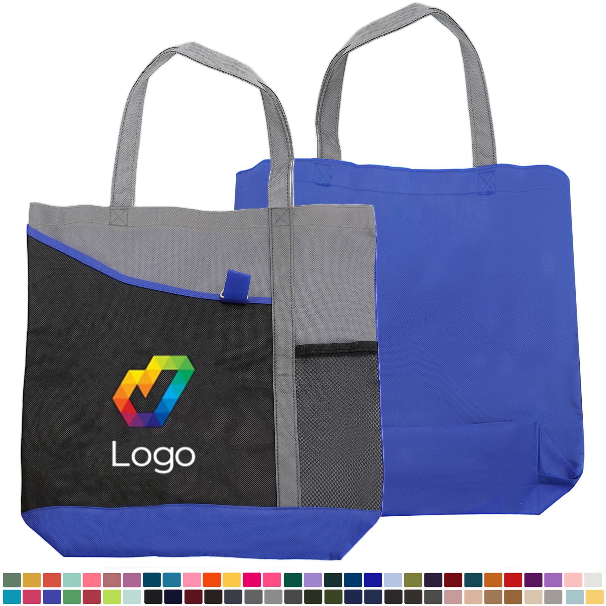 Custom Oxford Tote ?C Durable Patchwork Fabric Handbag, custom tote bag with logo imprint 2