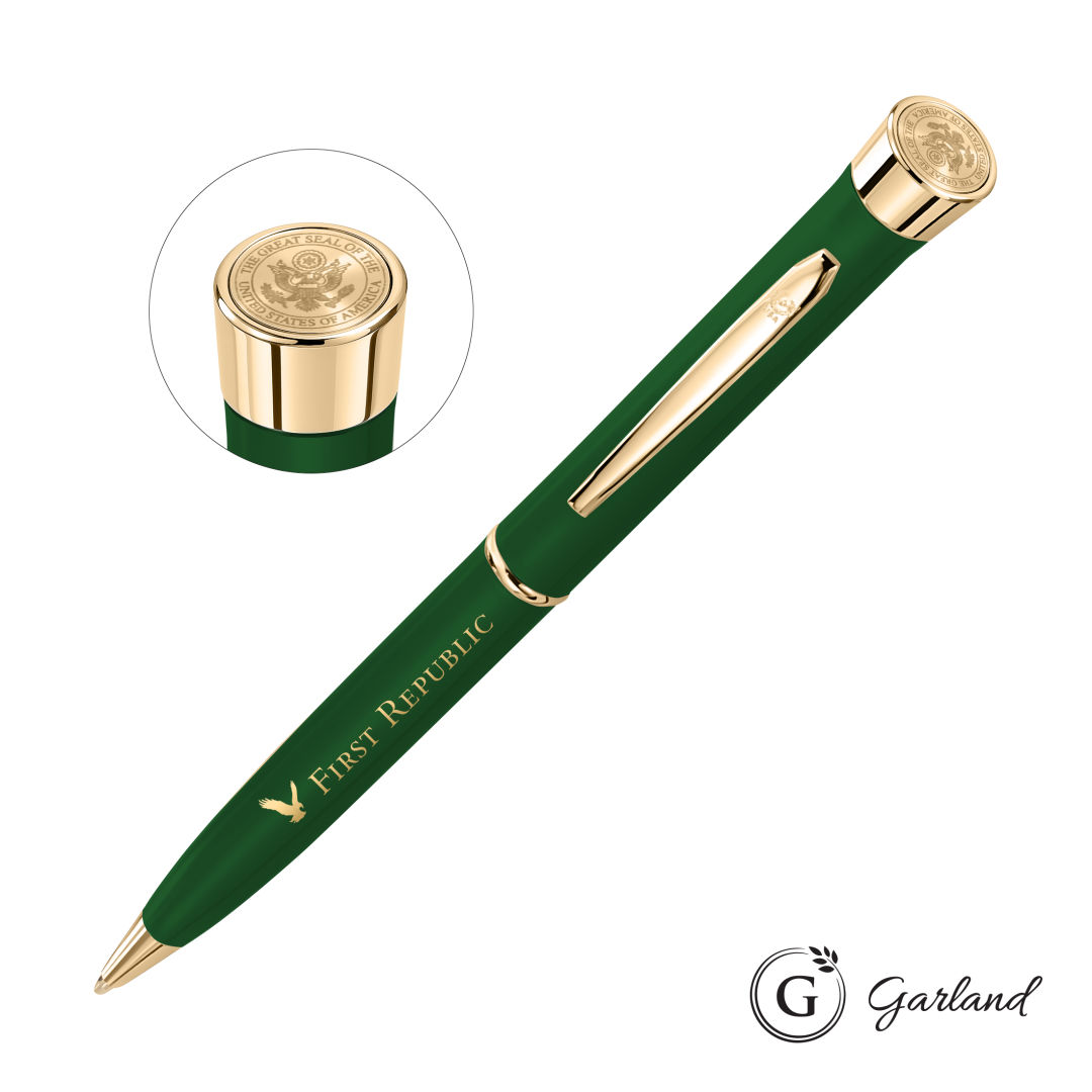 Garland® Color Matte Custom Emblem Twist Pen - Gold 12