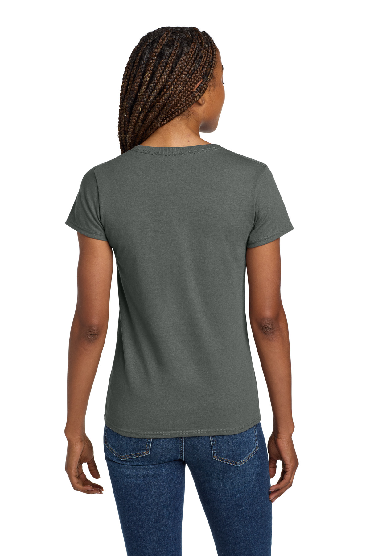 Gildan Women's Heavy Cotton 100% Cotton V-Neck T-Shirt. 5V00L 36