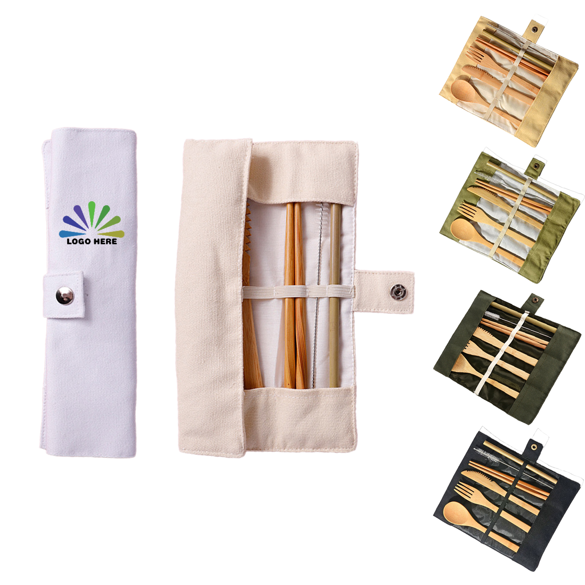 Bamboo Utensil Set with Pouch 3