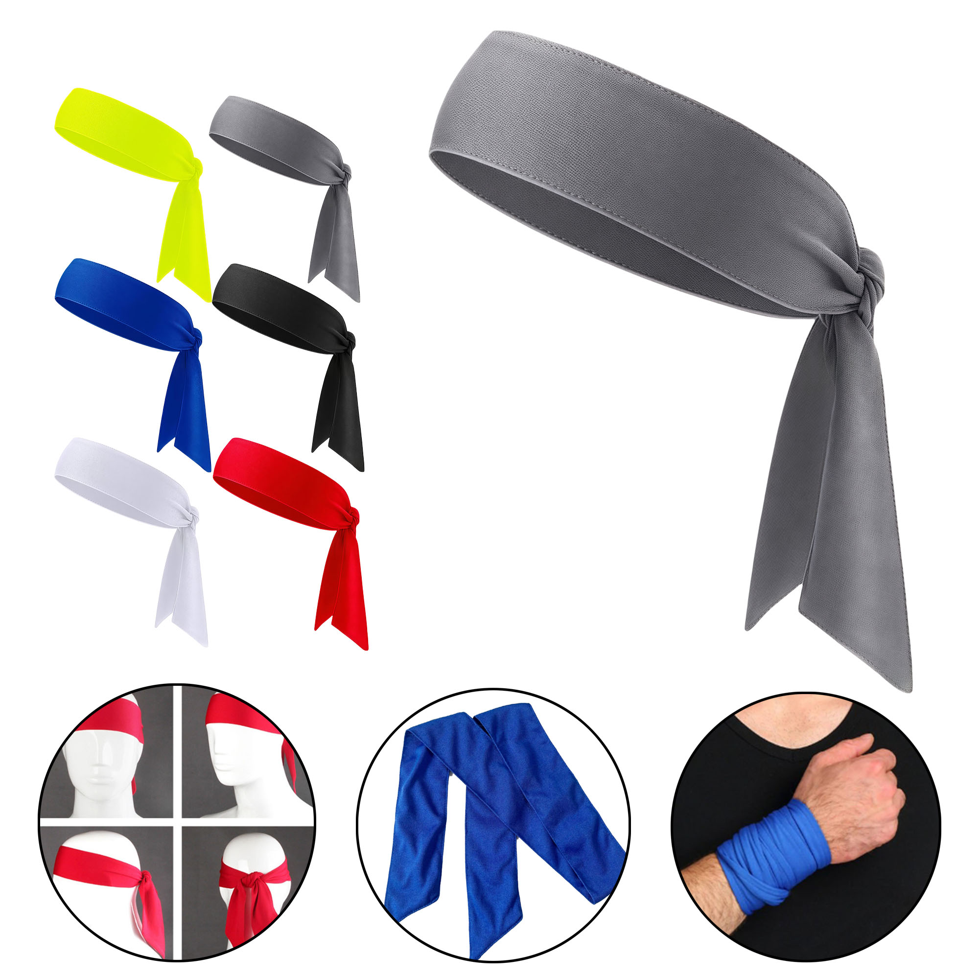 Quick-Dry Tennis Headband for Outdoor Sports, custom athletic wear with logo imprint 3