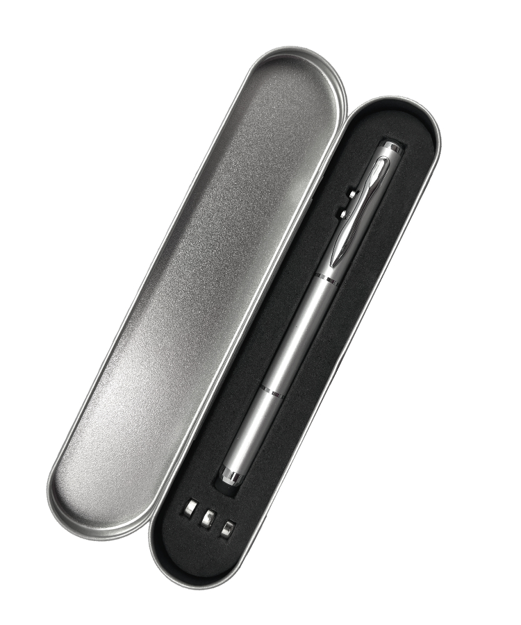 Union Printed - Metal Ballpoint Laser-Light Pen w/ Stylus 3