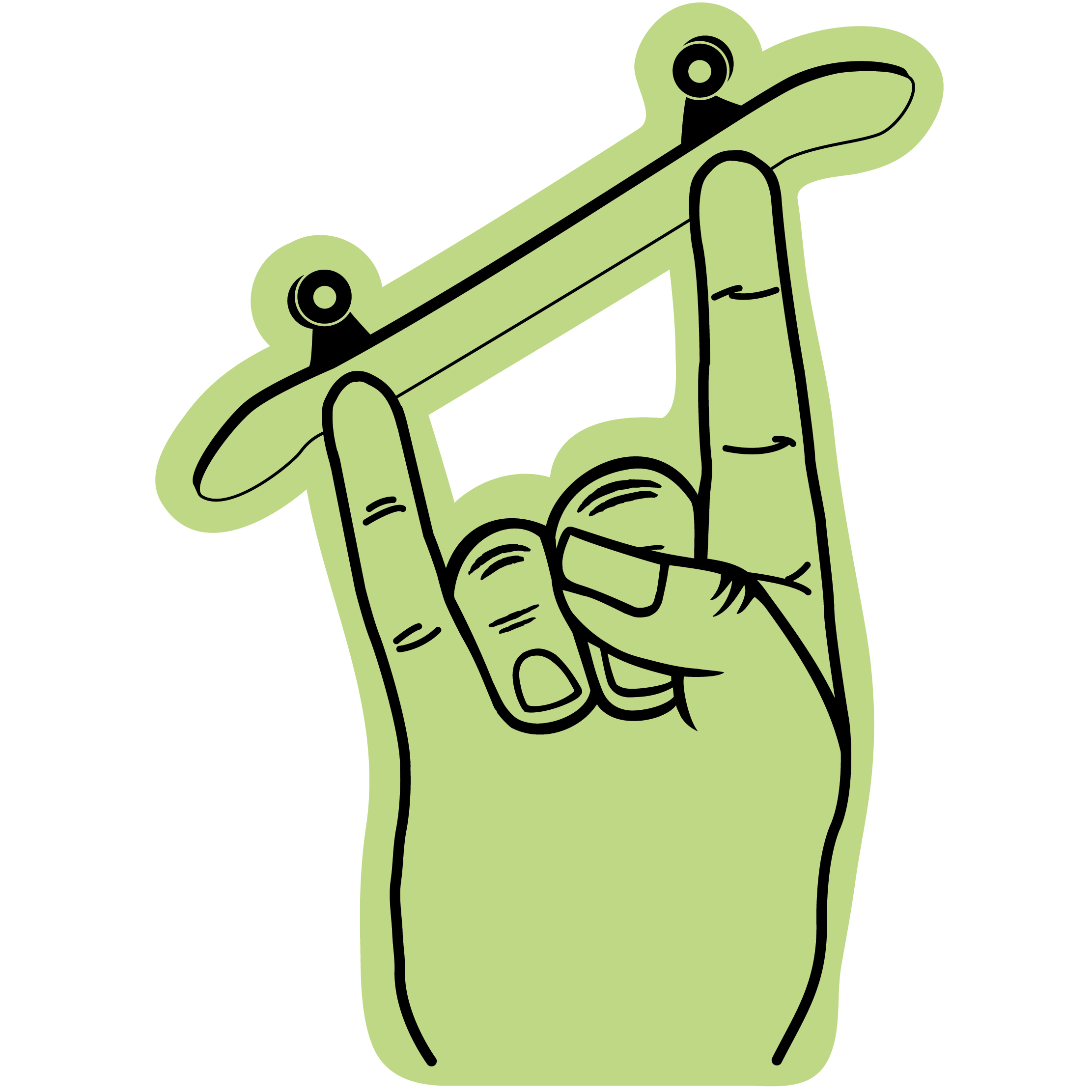 Skateboard Horn Hand 10