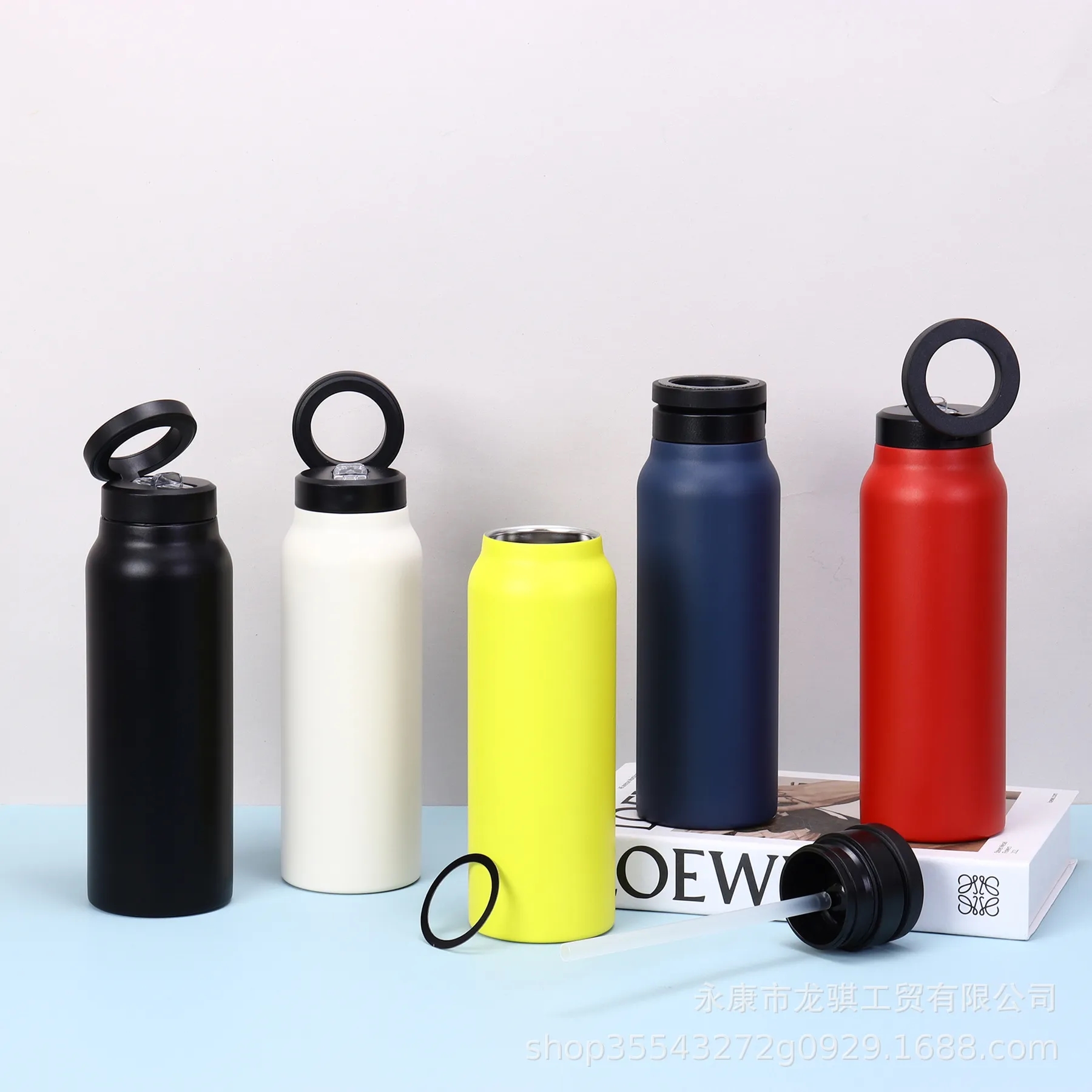 24 Oz. Insulated Magnetic Water Bottle with Phone Holder, custom water bottle with logo imprint 4