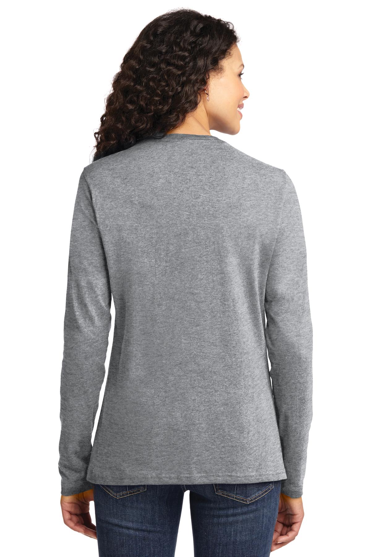 Port & Co Women's Long Sleeve Core Cotton Tee. LPC54LS 10