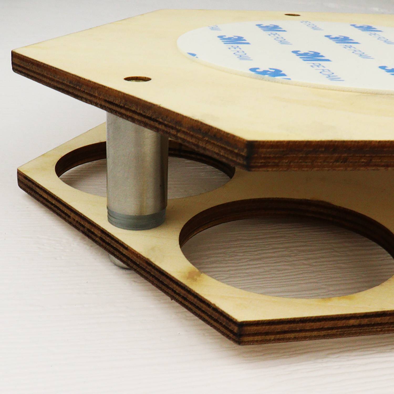 Wooden Hexagon Golf Ball Display Holder 8