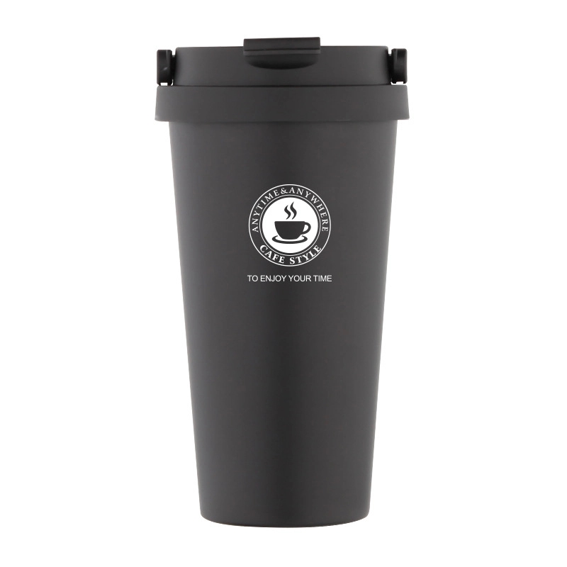 17 Oz. Double Wall Stainless Steel Coffee Cup W/Grip 5