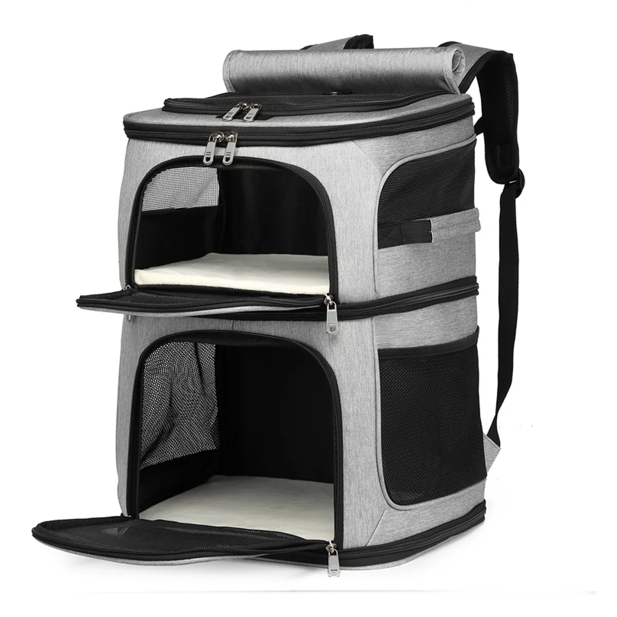 Outdoor Ventilated Double-Compartment Pet Carrier Backpack 7