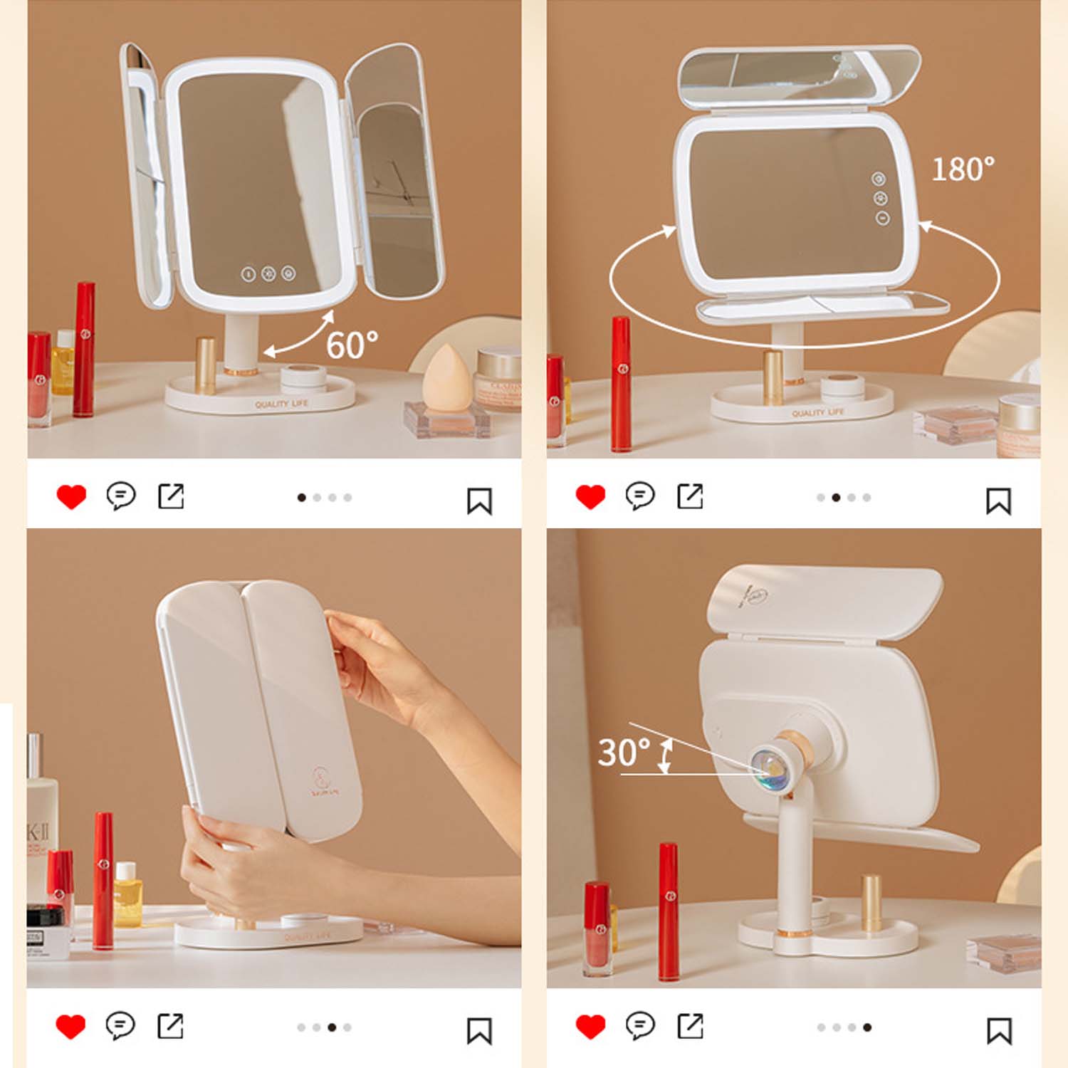LED sunset light makeup mirror 3