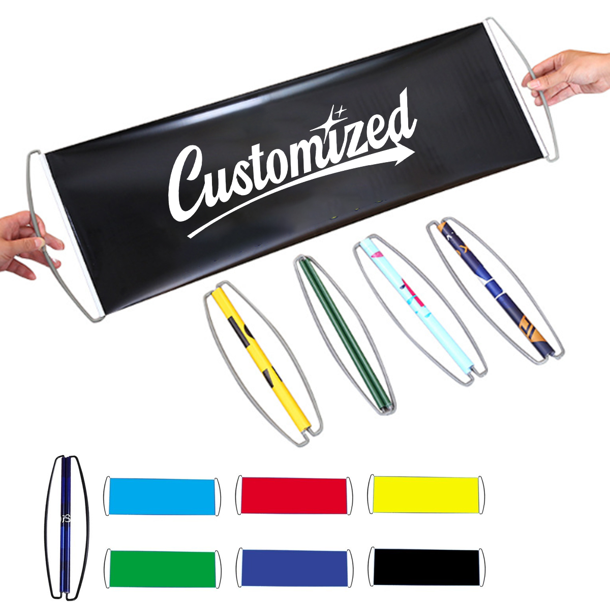 Custom Pull Up Handheld Promotional Banner 4
