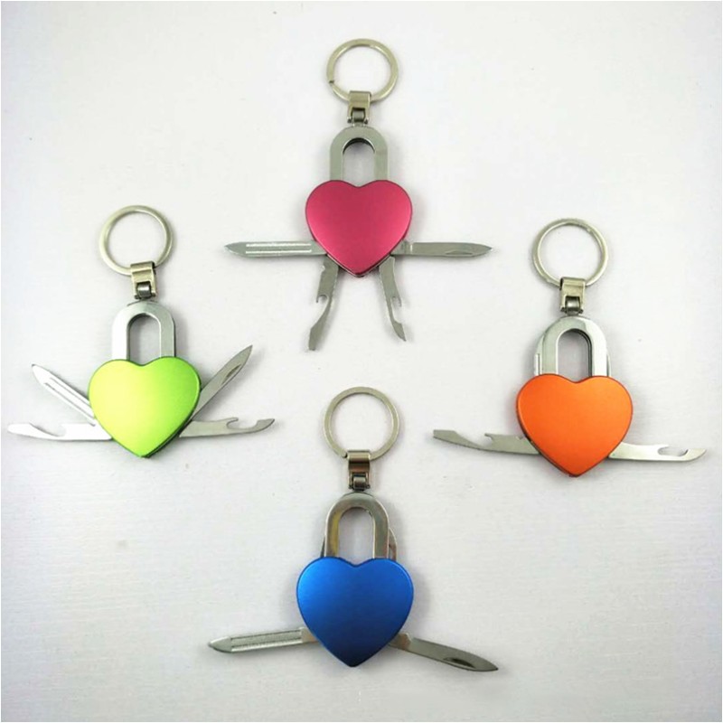 Heart Shape Multifunction Key Chain Pocket Knife 1