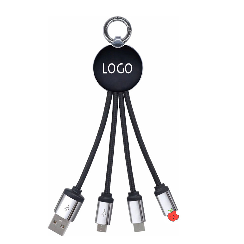 3 in 1 Charging Cable with Keychain 2