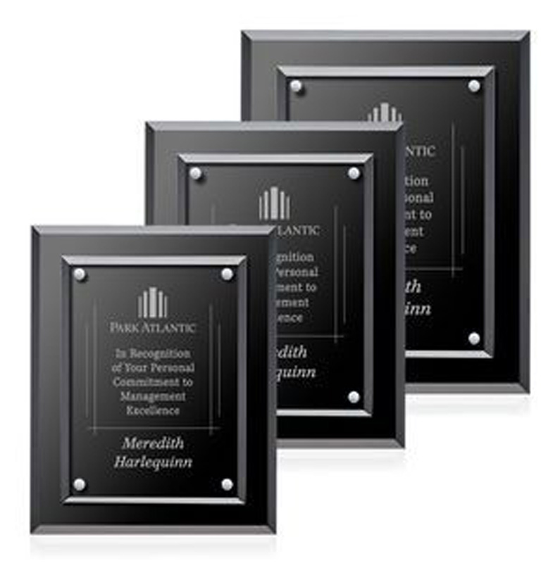 BLACK PIANO FINISH FLOATING ACRYLIC PLAQUE (MEDIUM) 3