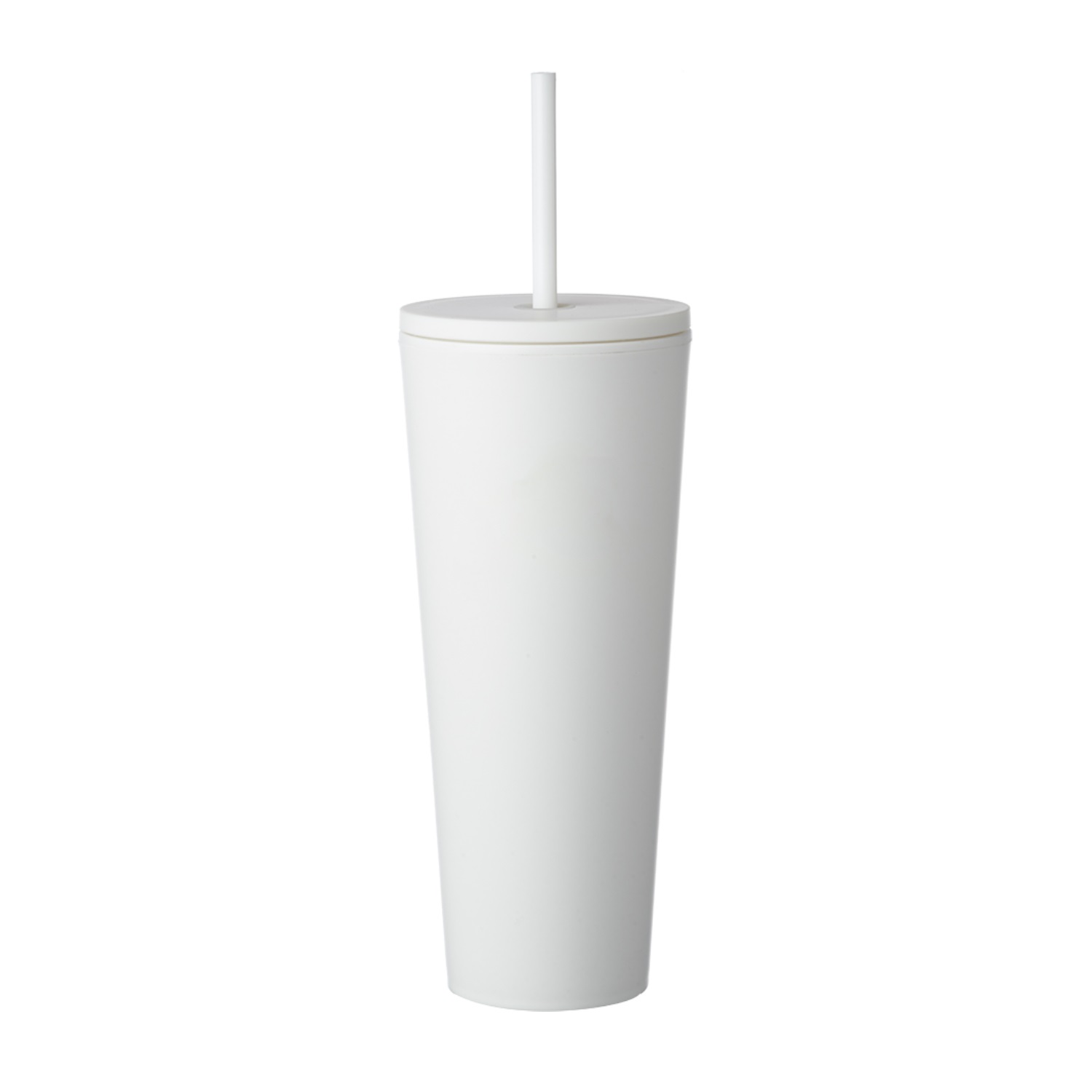 Double Wall Plastic Tumbler with Straw, 24 oz. 4
