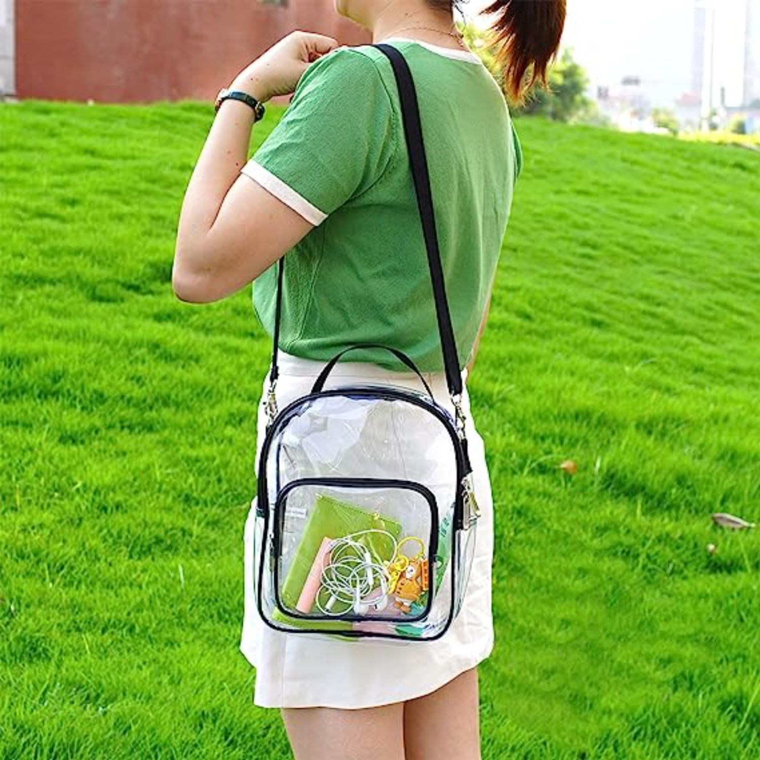 Clear PVC Crossbody Bag Stadium Approved Shoulder Sports Pack 5