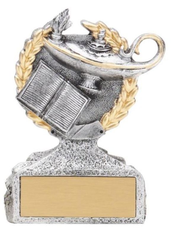 Lamp of Knowledge Pewter & Gold Sculpture Award 2
