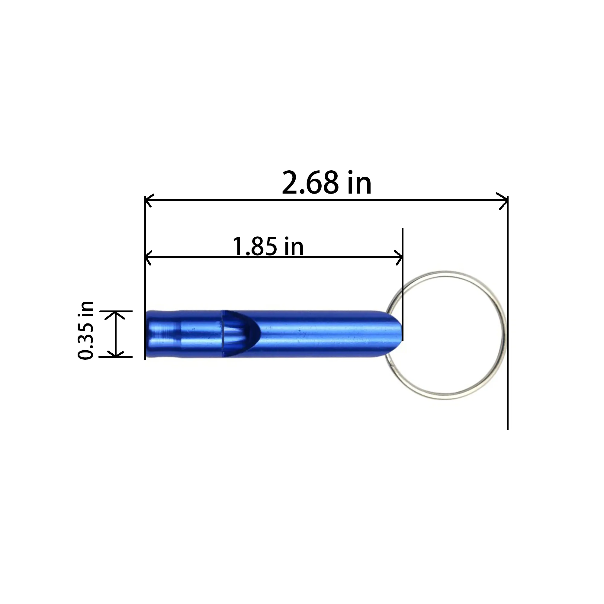 Aluminum Survival Whistle Keychain 2