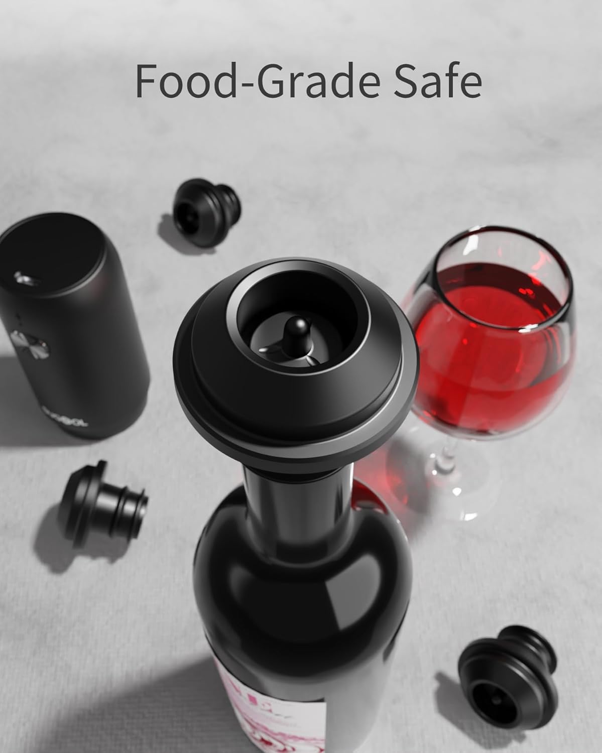 Electric Wine Saver & Preserver Pump with Vacuum Wine Stopper 9
