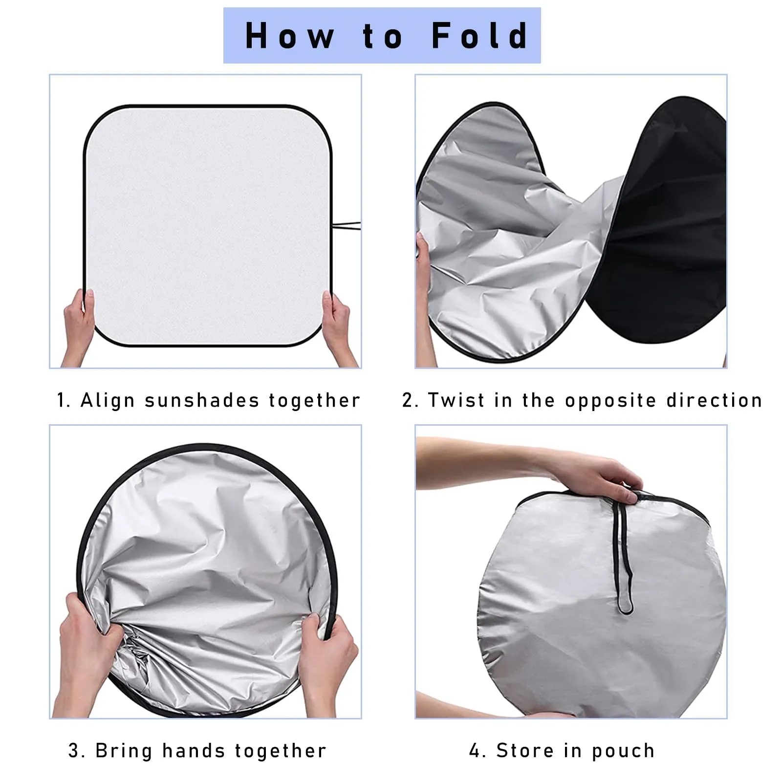 2 PC Auto Windshield Sun Shade 6