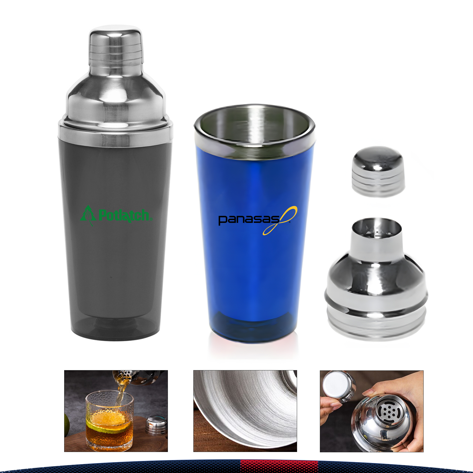 16.2 oz. Stainless Steel Cocktail Shakers 3