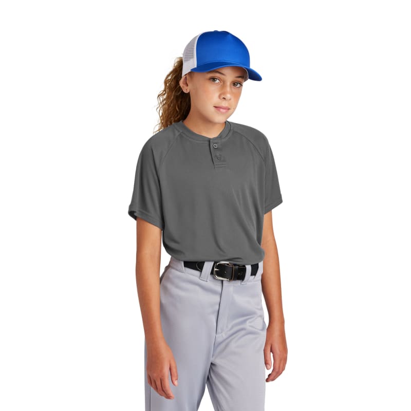 Sport-Tek Youth PosiCharge Competitor 2-Button Henley 13