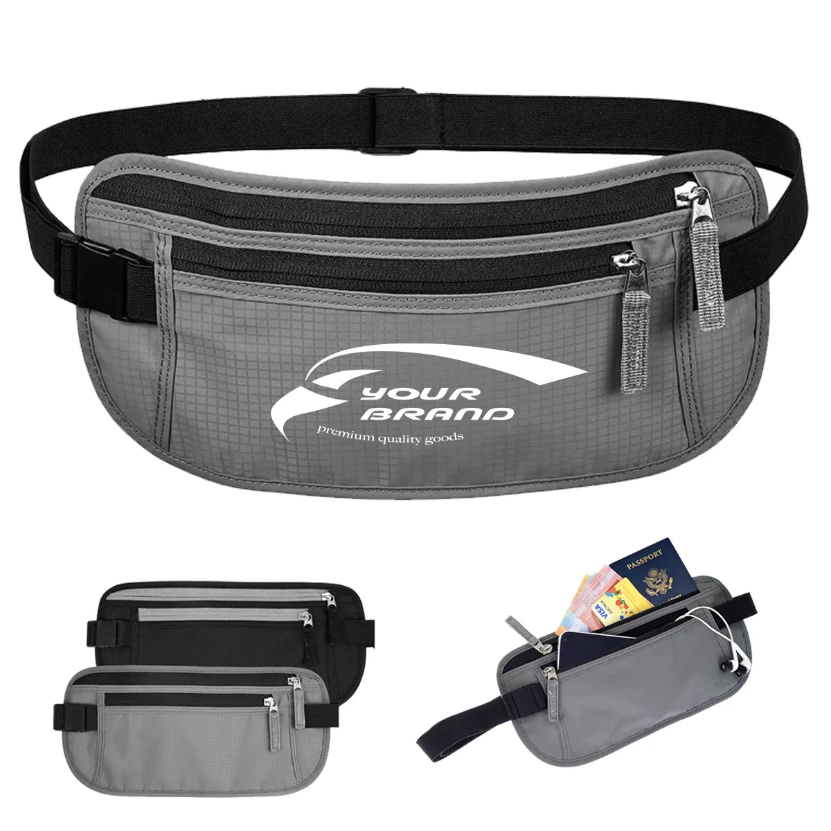 Travel Anti-Theft RFID Money Hidden Belt Fanny Pack 2
