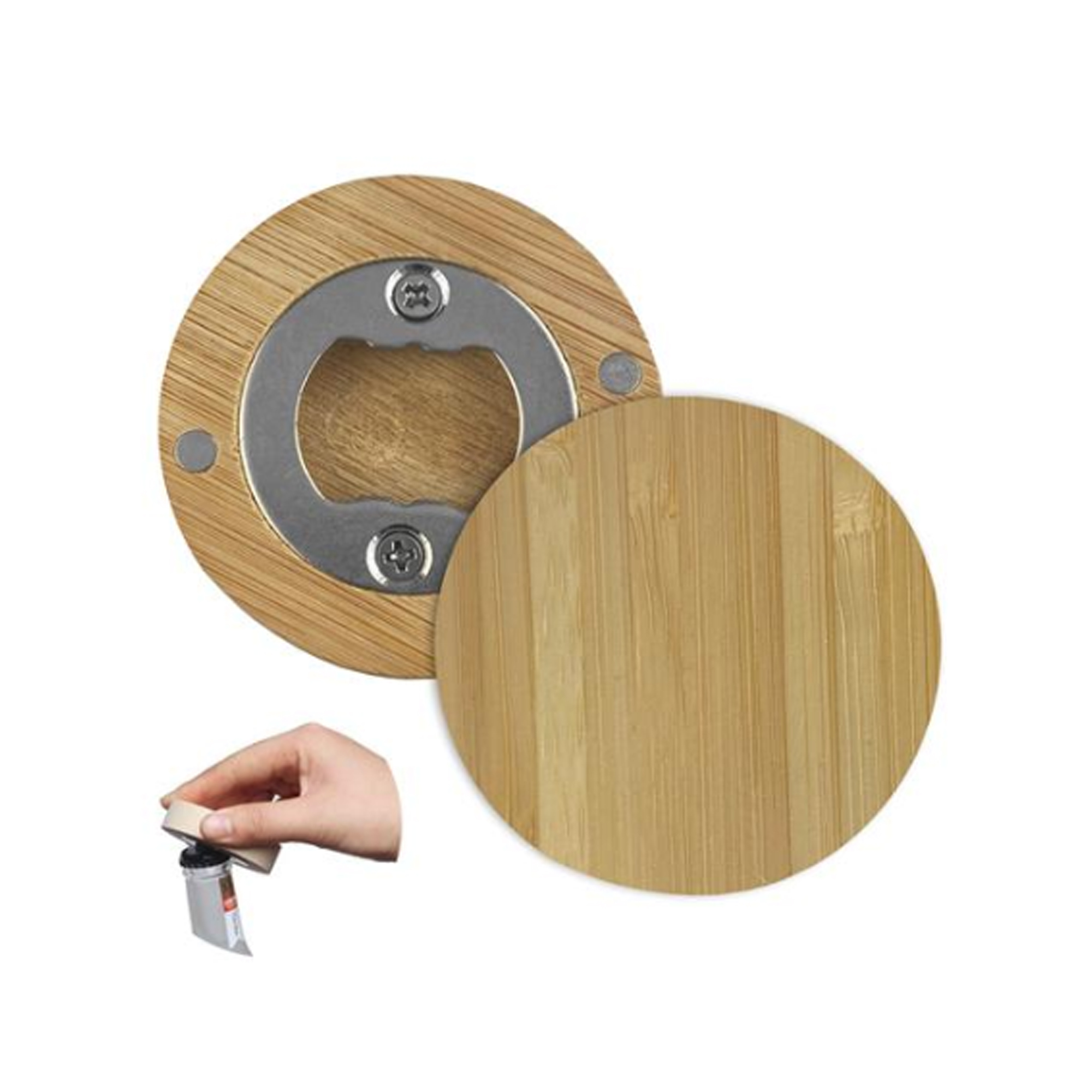 Bamboo Magnetic Bottle Opener 2