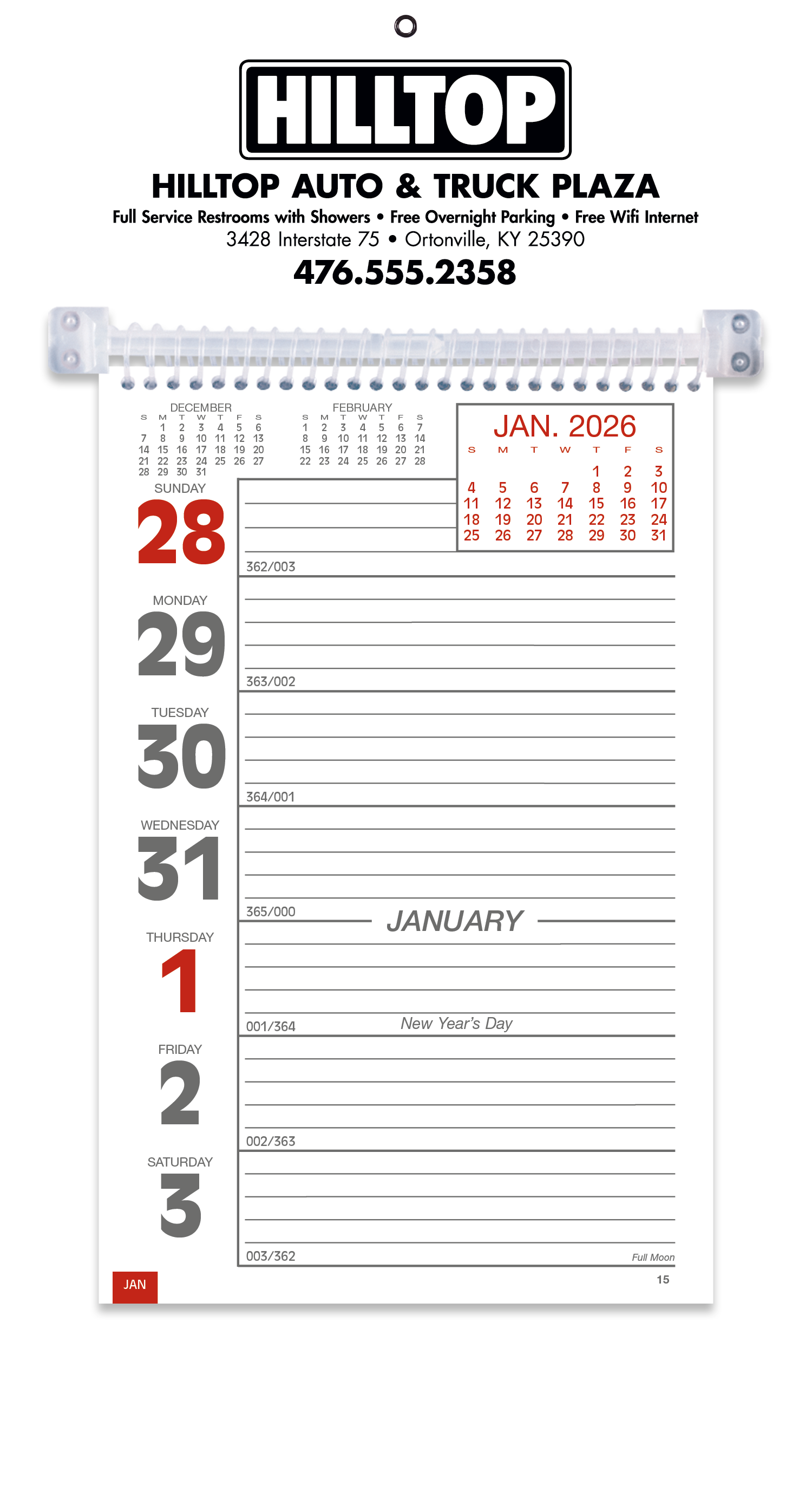 Triumph® Calendars Weekly Memo Calendar 44