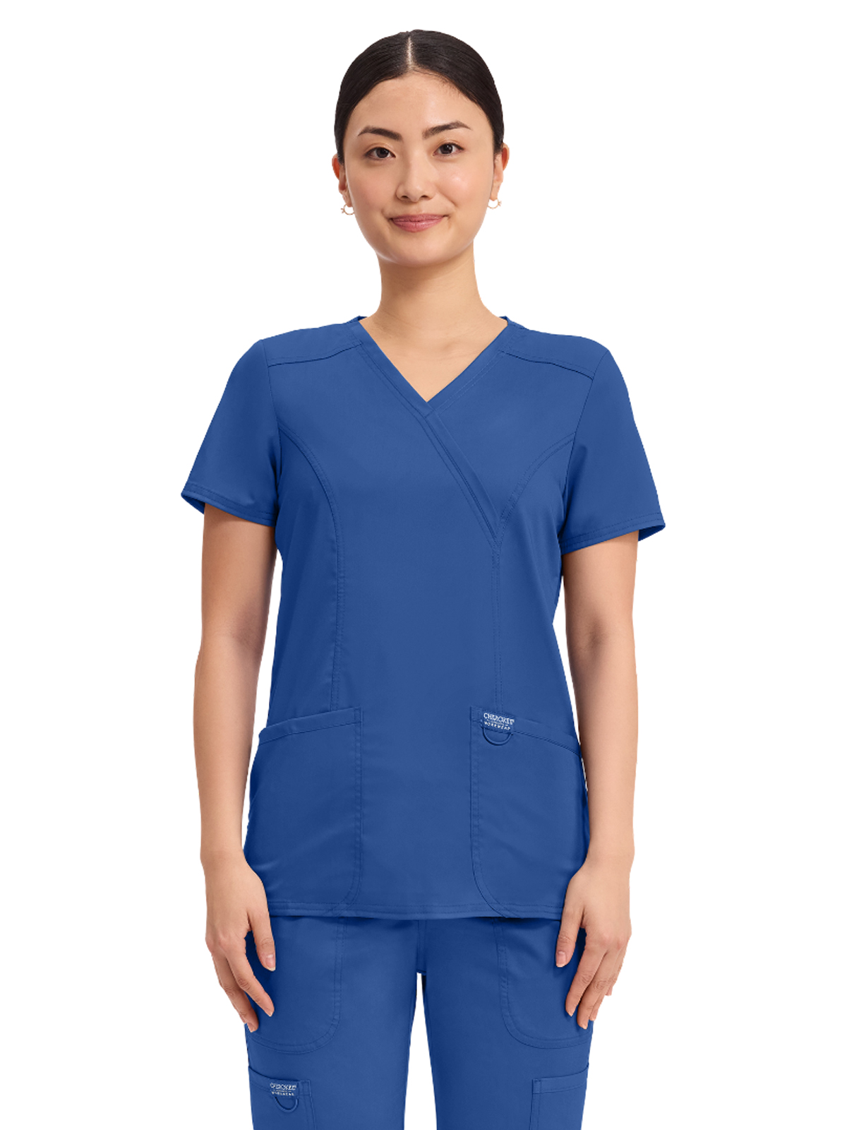 Cherokee - Workwear Revolution - Women's 2-Pocket Mock Wrap Top 41