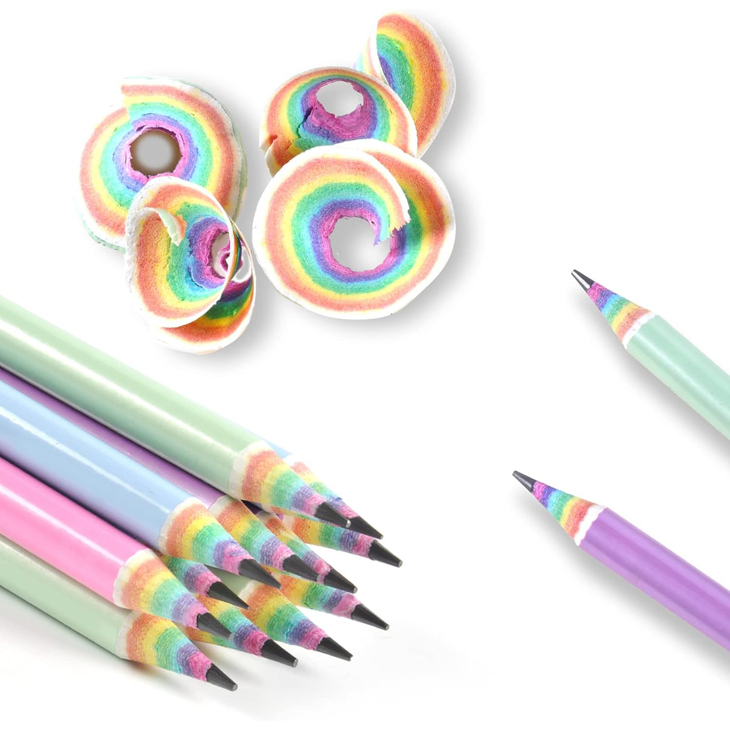 12PCS Eco-friendly Rainbow Pencils 3