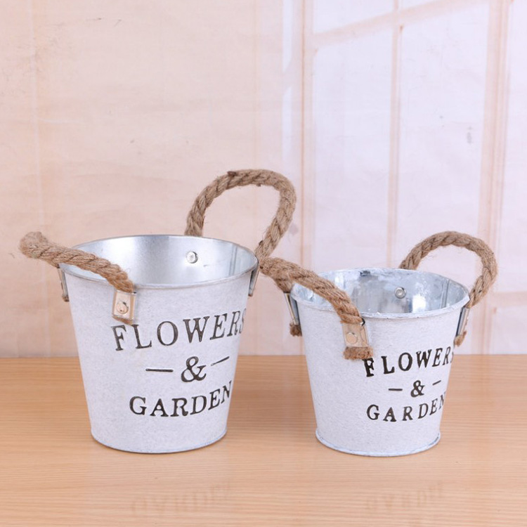 Metal Flower Bucket 2