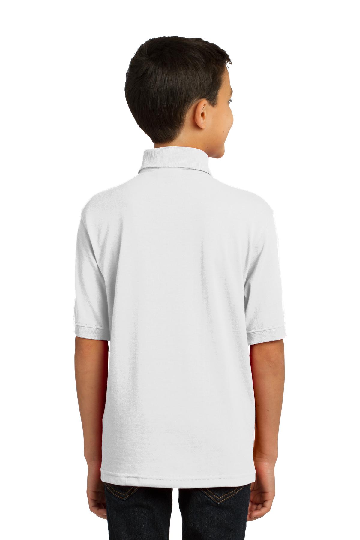 Port & Co Youth Core Blend Jersey Knit Polo. KP55Y 7
