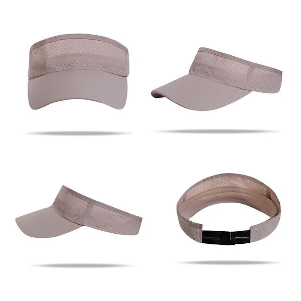 Stock Solid Color Quick Dry Poly Visor, Elastic Back 9