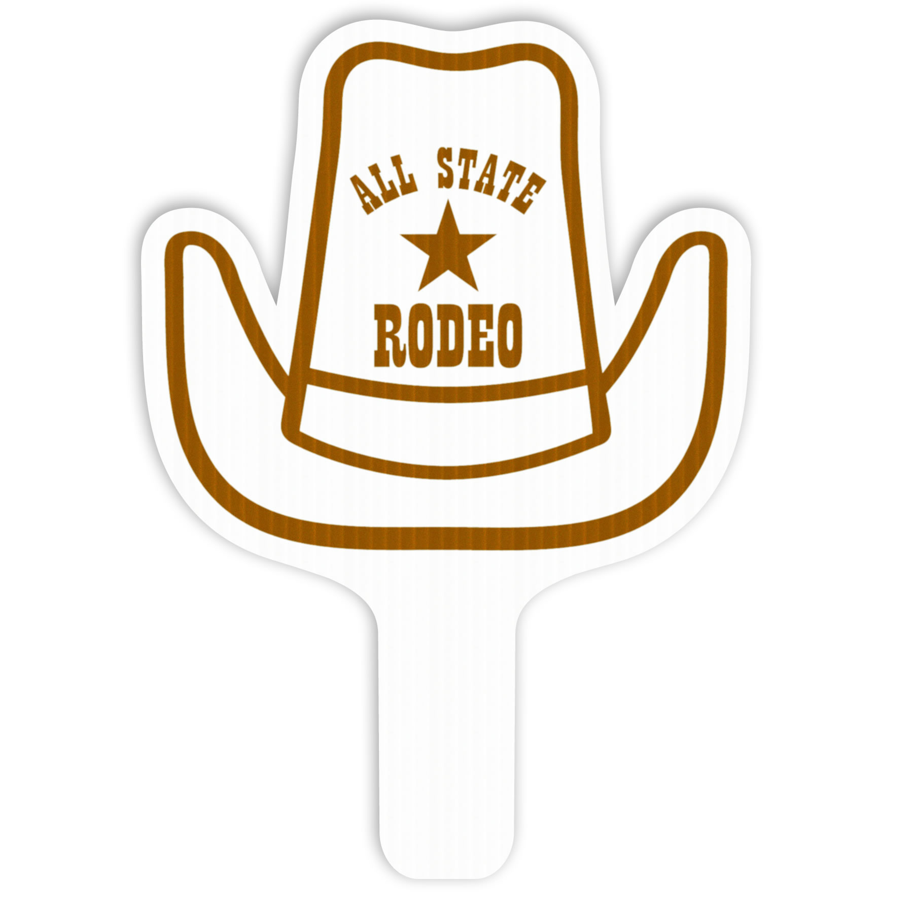 Cowboy Hat Hand Fan, Screen Printed 11