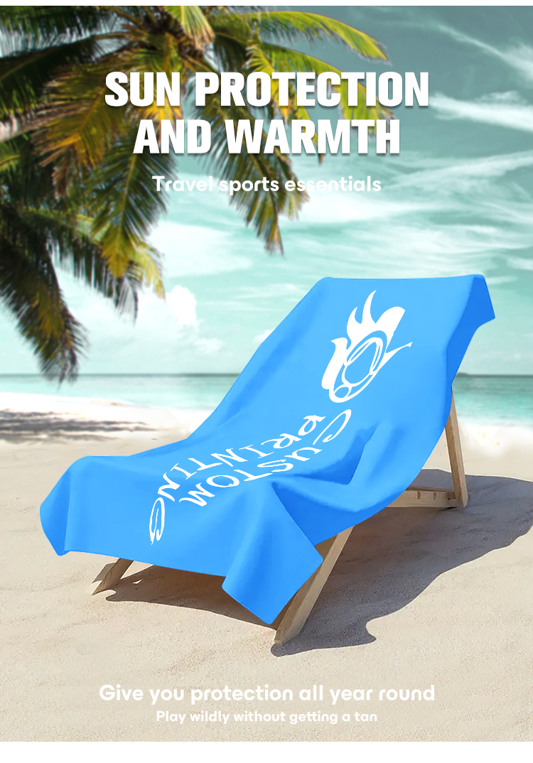 31 1/2" W x 63" L Dye Sublimation Beach Towel 24 hours Shipping Out! 5
